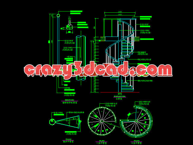 Stair railing cad design